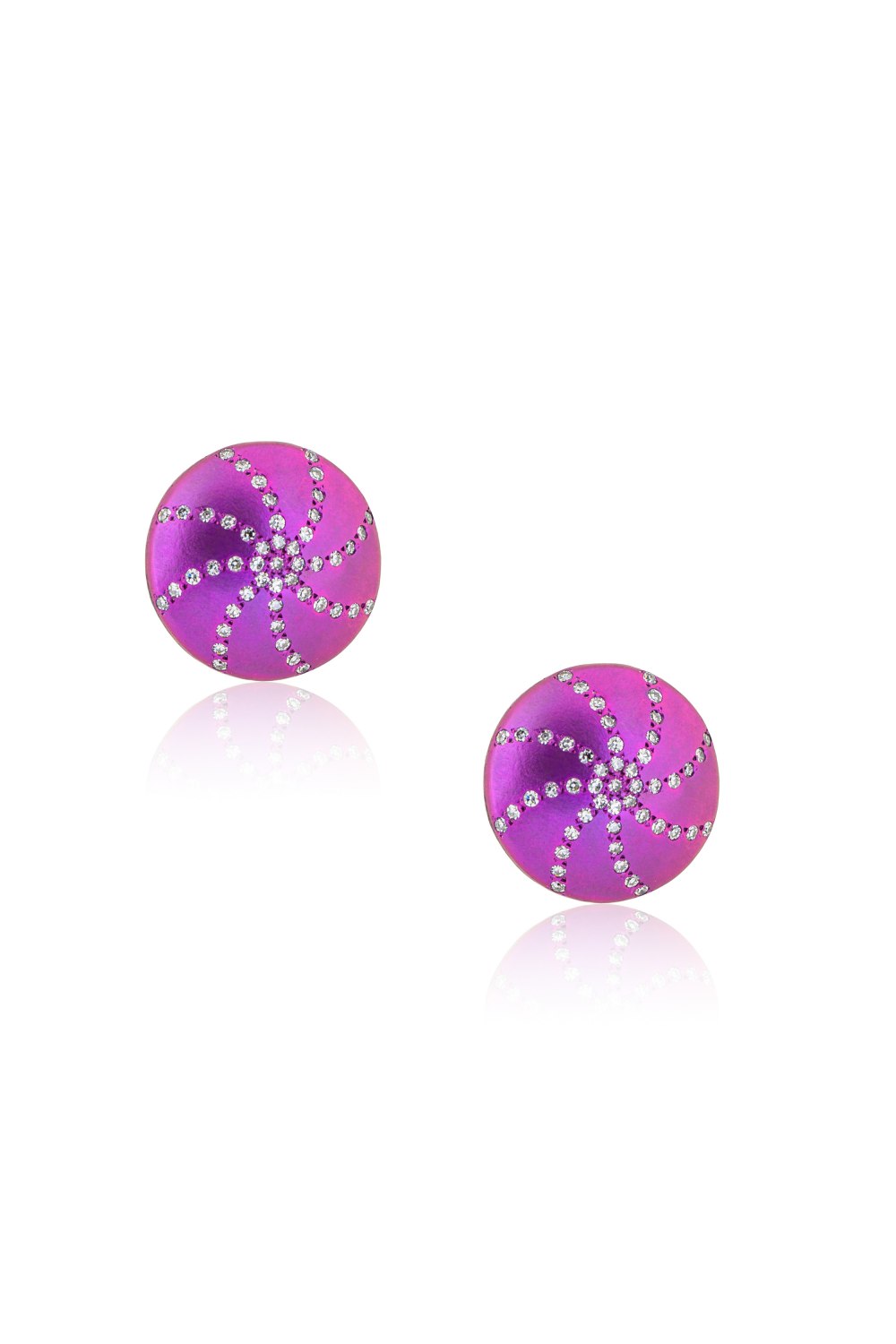 ANASTASIA KESSARIS - Sea Urchin Shell Diamond Earrings